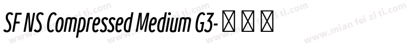 SF NS Compressed Medium G3字体转换
